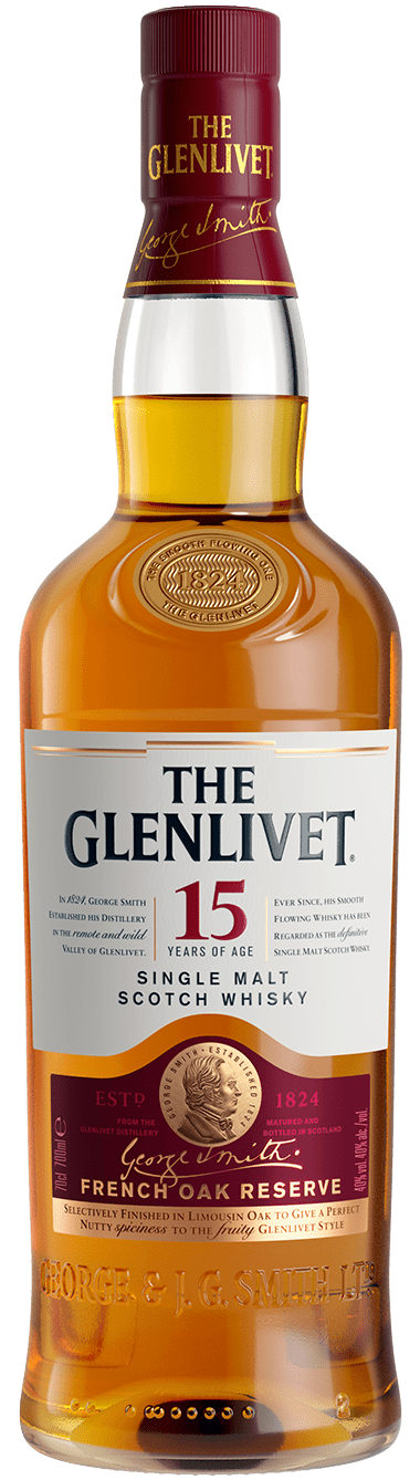 Load image into Gallery viewer, An image of a bottle of Glenlivet 15 Year Old French Oak Reserve Single Malt Scotch Whisky