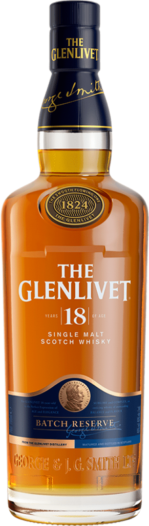 An image of a premium bottle of Glenlivet 18 Year Old Single Malt Scotch Whisky