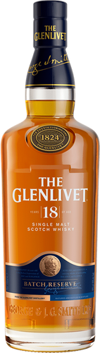 An image of a premium bottle of Glenlivet 18 Year Old Single Malt Scotch Whisky
