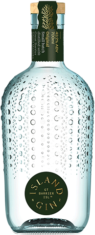 An image of a bottle of Island Original Gin from Great Barrier Island, New Zealand. The bottle is inspired by the Kina shell and is as beautiful as it is striking. Great gift.