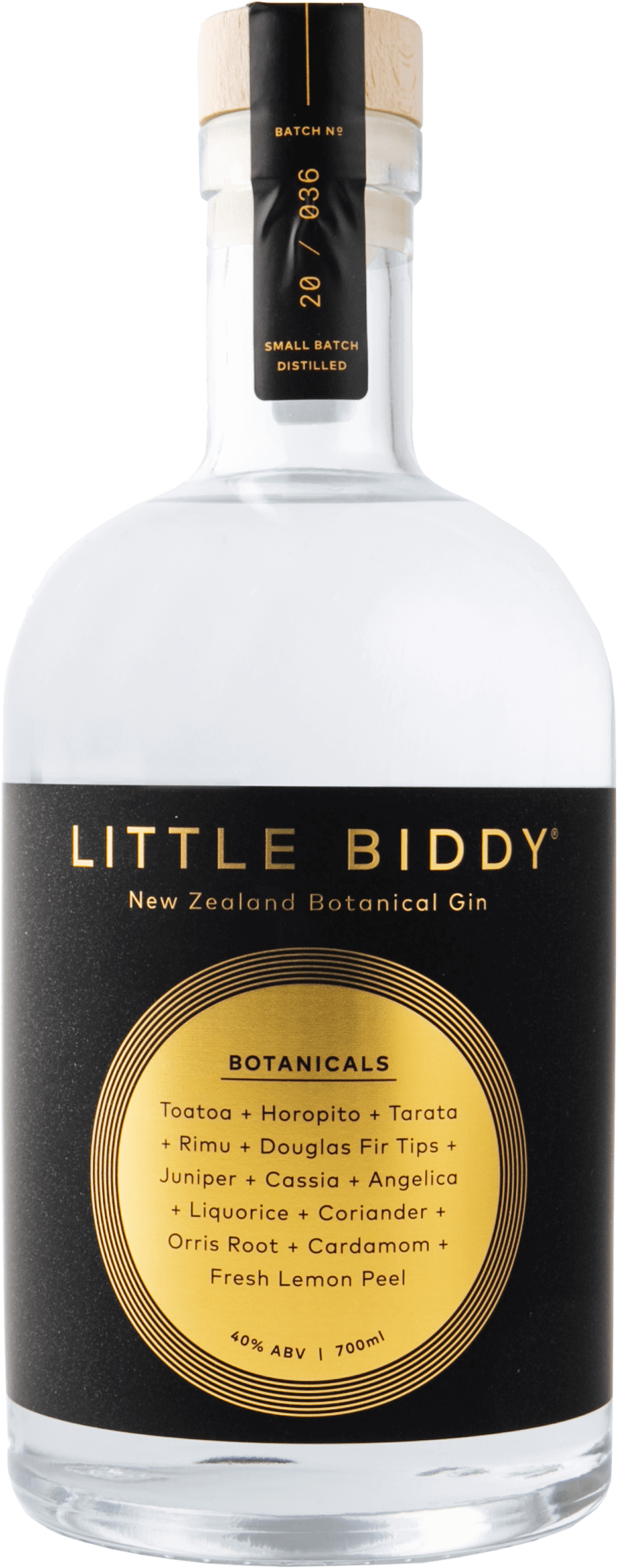 An image of a bottle of Little Biddy Classic Gin by Reefton Distilling Co. A Kiwi favourite gin.