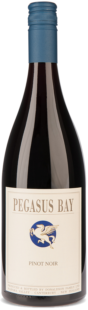 An image of a bottle of Pegasus Bay's fabulous Pinot Noir from Waipara Valley.