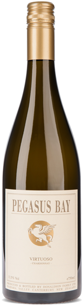 An image of a bottle of Pegasus Bay 'Virtuoso' Waipara Valley Chardonnay 
