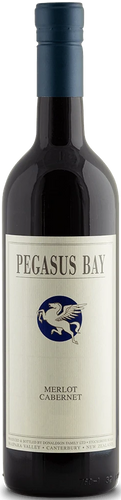 An image of a bottle of Pegasus Bay Merlot Cabernet wine
