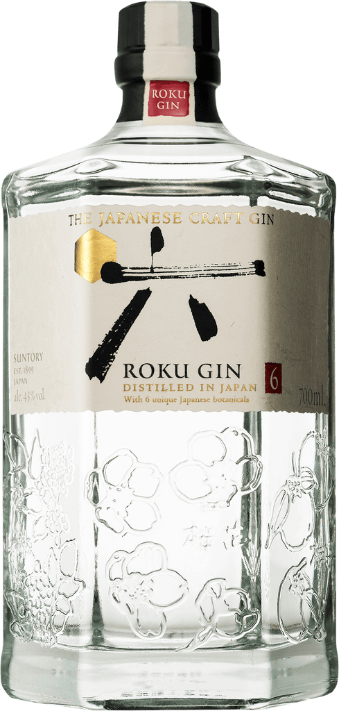 An image of a 1 litre bottle of Suntory Roku Craft Gin, simply delicious