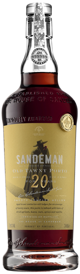 An image of a bottle of Sandeman Porto Tawny 20 Year Old port wine