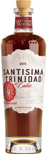 An image of a bottle of classy Santisima Trinidad 15 year old Rum, one of the Best Premium Caribbean Rums