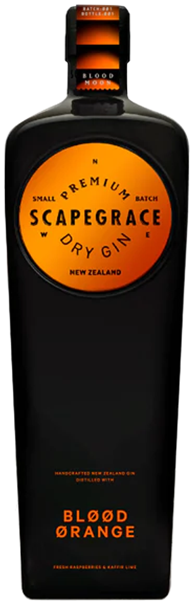 An image of a bottle of Scapegrace 'Blood Moon' Orange Gin 700ml