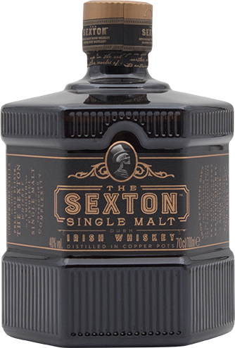An image of a eye-catching bottle of The Sexton Single Malt Irish Whiskey 700ml