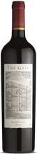 Load image into Gallery viewer, A bottle of Shingleback The Gate Shiraz wine with a label depicting a gate and some foliage. The background is transparent.