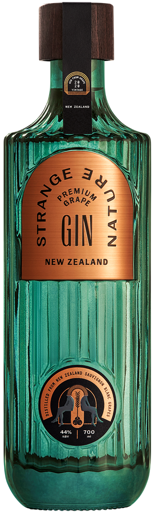 An image of a beautiful and uniquely Kiwi Strange Nature Gin that's been infused with New Zealand Sauvignon Blanc