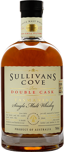 An image of a bottle of Sullivans Cove Double Cask Single Malt Premium Australian Whisky 700ml
