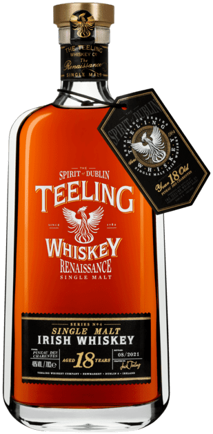 An image of a luxurious, outstanding Renaissance Series 18 Year Old Single Malt Irish Whiskey by Teeling