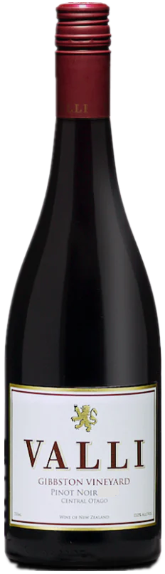 An image of a bottle of Valli Gibbston Valley Pinot Noir