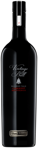 A bottle of Wirra Wirra Vintage Bell Cabernet Sauvignon wine from McLaren Vale, Australia.