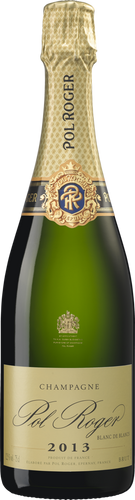 An image of a bottle of Pol Roger Blanc de Blancs Champagne, 750ml