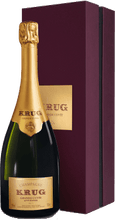 Load image into Gallery viewer, An image of a beautiful bottle of Krug Grand Cuvee Champagne, 750ml next to its stunning gift box