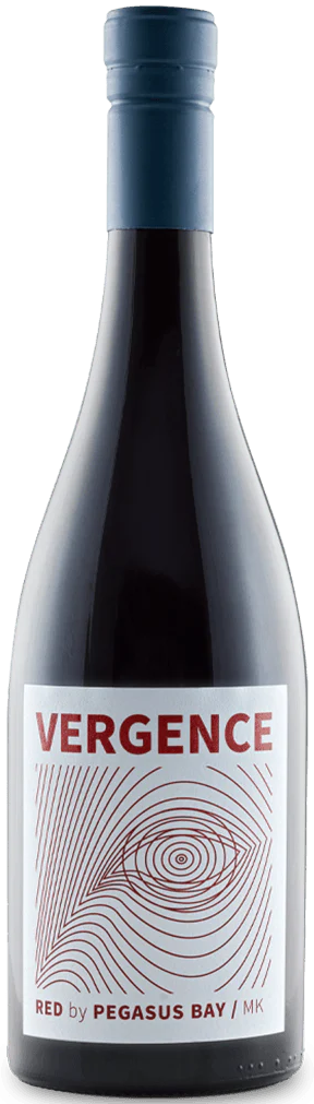 An image of a bottle of Pegasus Bay Vergence Red MK1 Pinot Noir